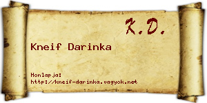 Kneif Darinka névjegykártya